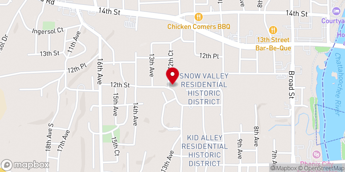 Map showing location of Girard Assembly of God Church