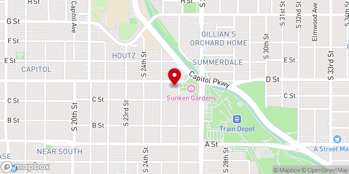 Map showing location of Saint John's Reformed Church