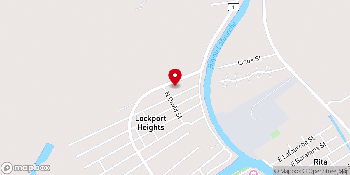 Map showing location of First Baptist Church Lockport