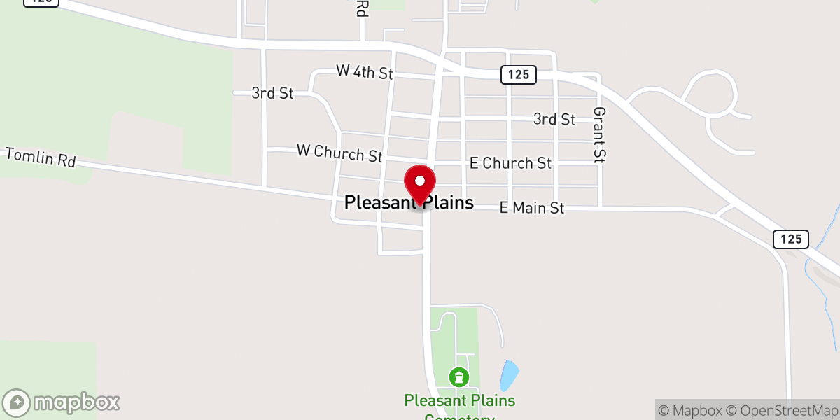 Map showing location of Helping Hands Of Pleasant Plains - Food Pantry