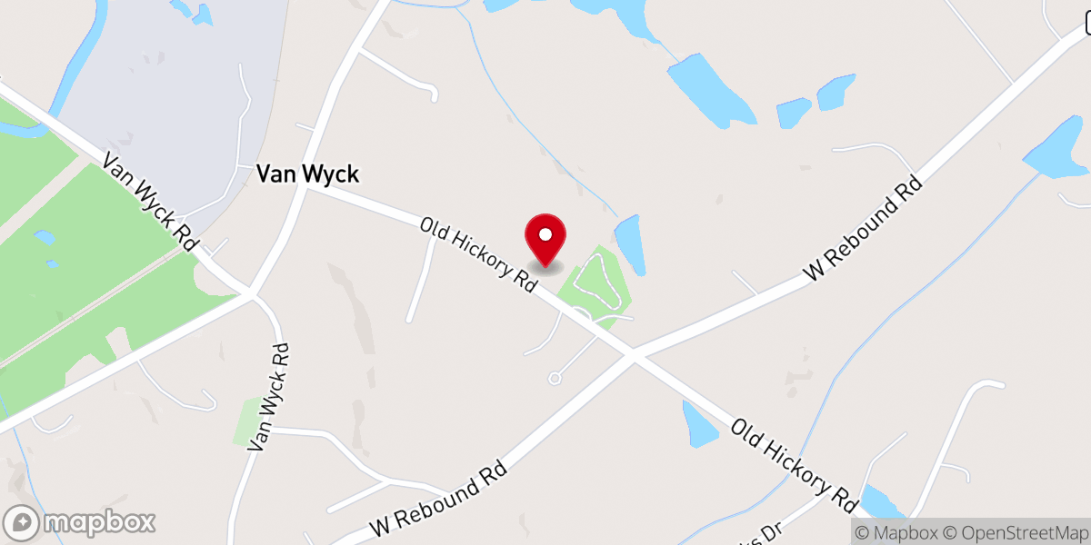 Map showing location of Van Wyck Methodist Church