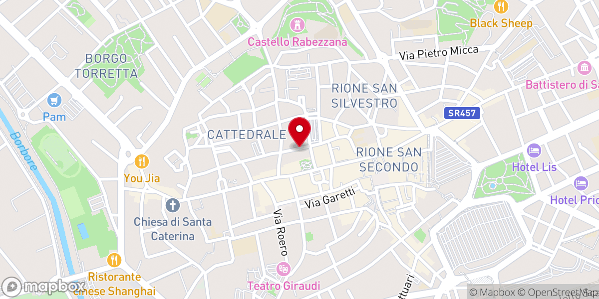 Map showing location of Curia Vescovile | Diocesi di Asti