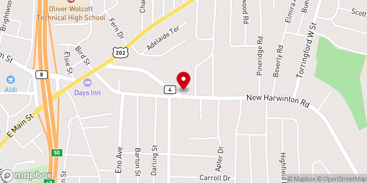Map showing location of Advent Christian Church