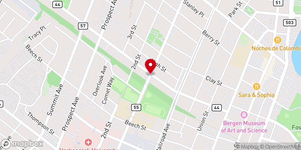 Map showing location of Sung Do Presbyterian Church of N J Inc