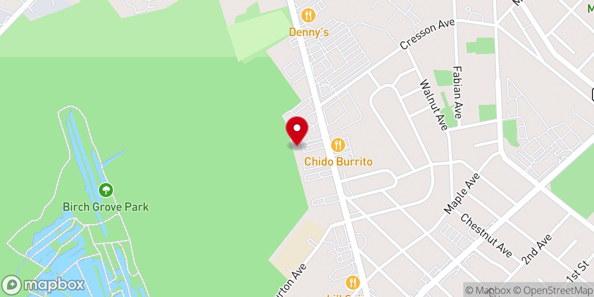 Map showing location of Calvary Chapel Gateway