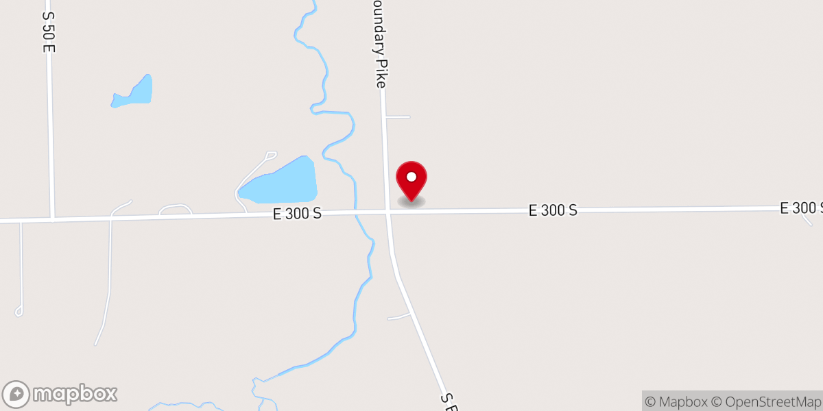 Map showing location of Little Salamonie Church