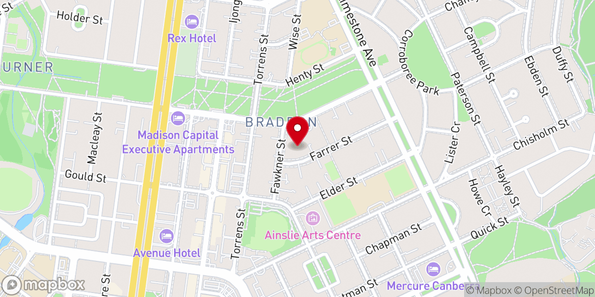 Map showing location of Saint Columba's Uniting Church