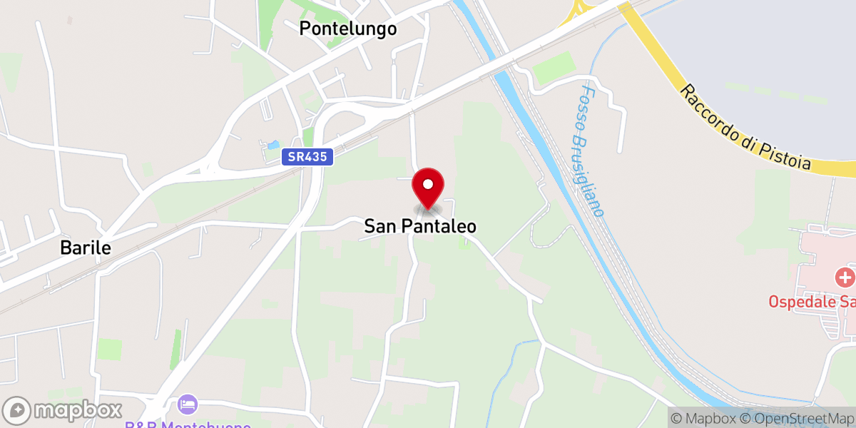 Map showing location of Chiesa di San Pantaleo all'Ombrone
