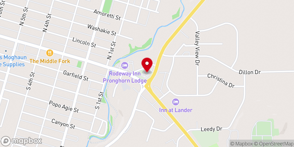 Map showing location of McDonald's