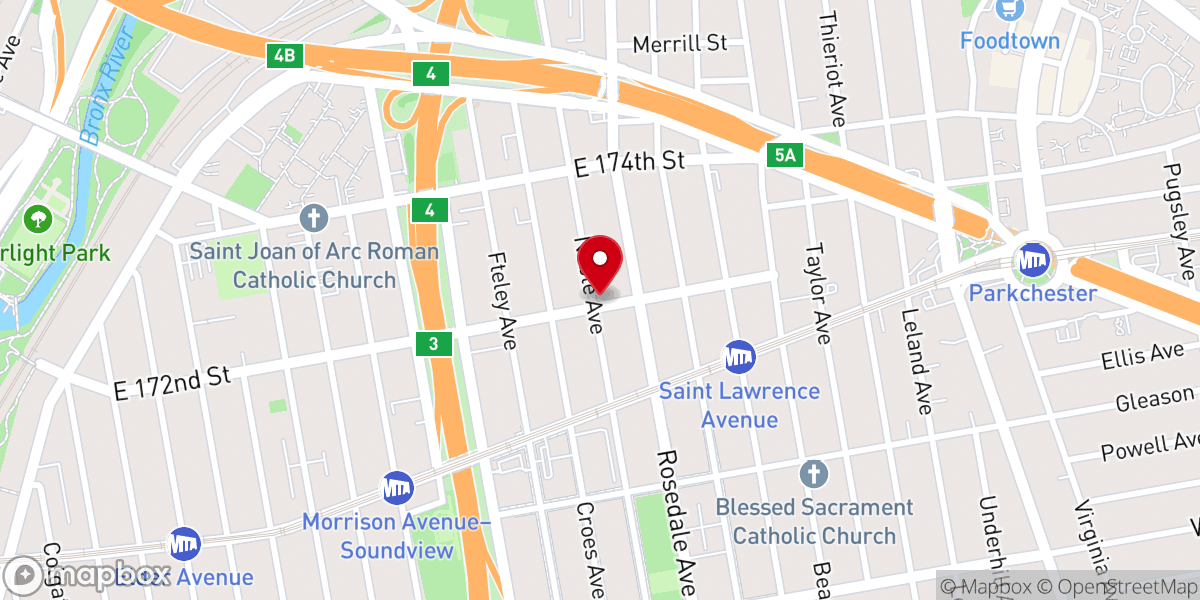 Map showing location of Love Of God International Chapel, Inc.