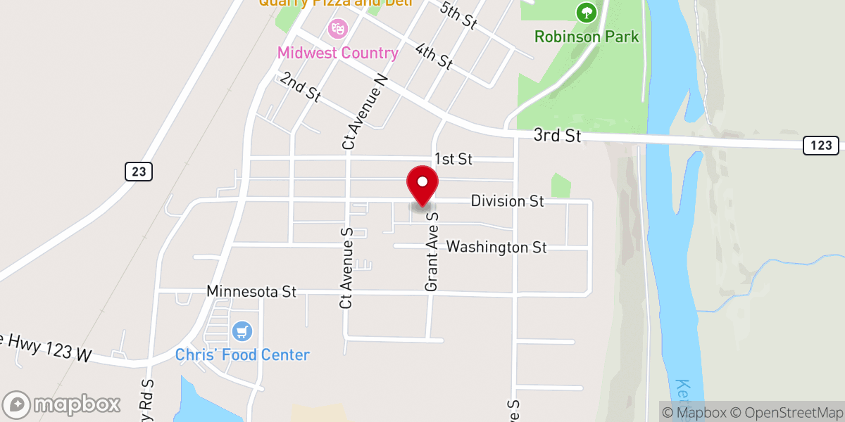 Map showing location of Grace Lutheran Church