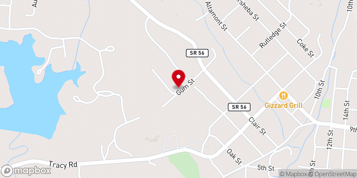 Map showing location of Mt Calvary Apostolic Church