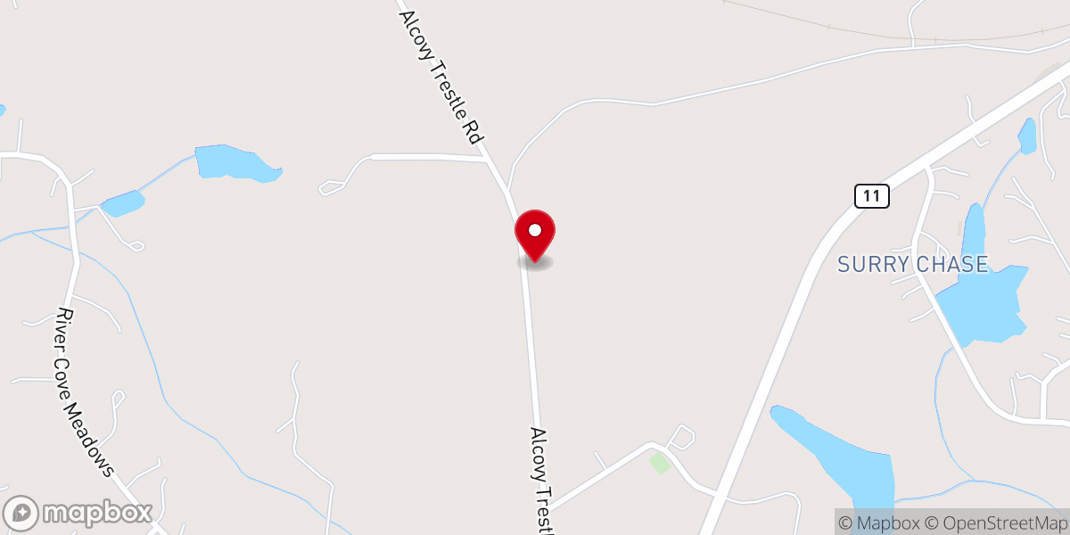 Map showing location of Graves Chapel AME Church