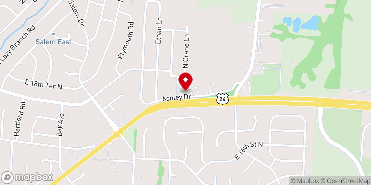 Map showing location of Little Band & Lowly Bible Baptist Church