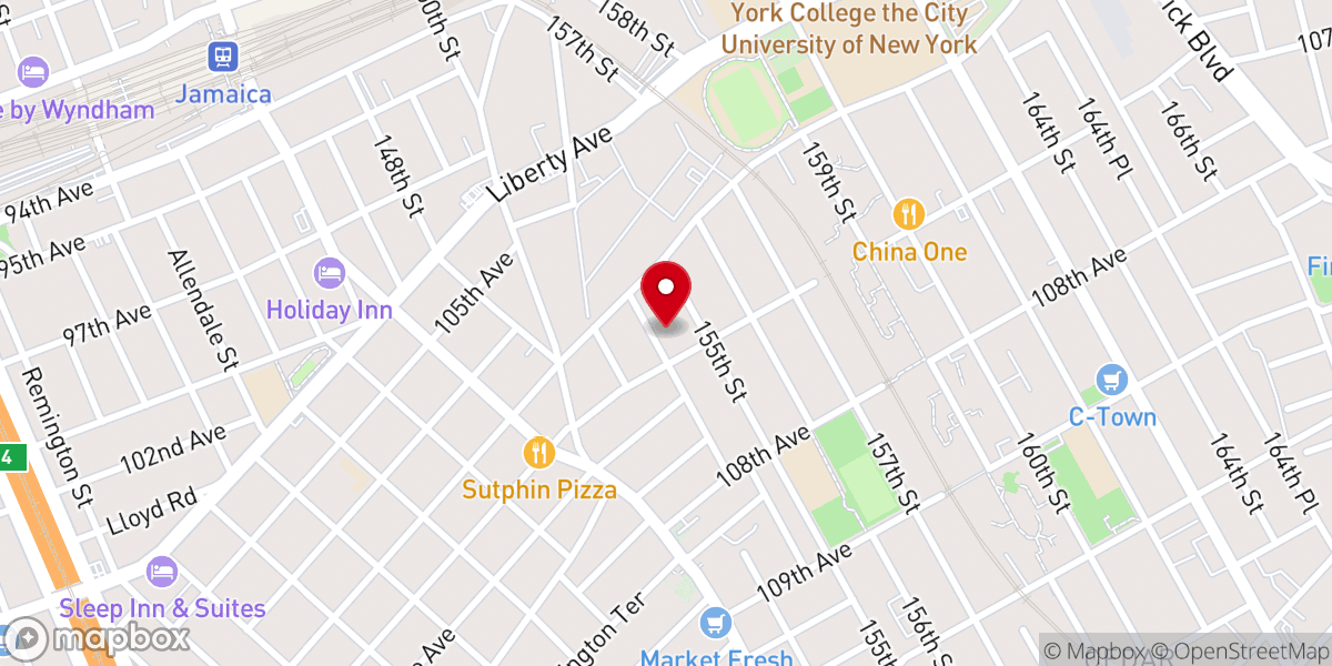 Map showing location of Bethel Mission Church