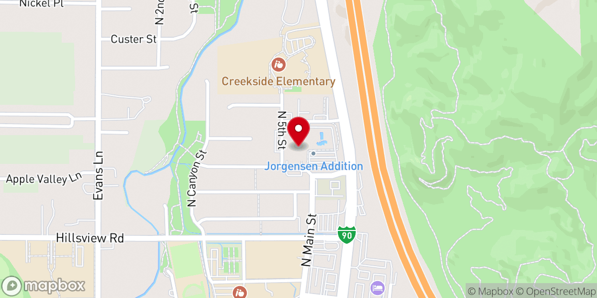Map showing location of Spearfish Rec & Aquatics Center