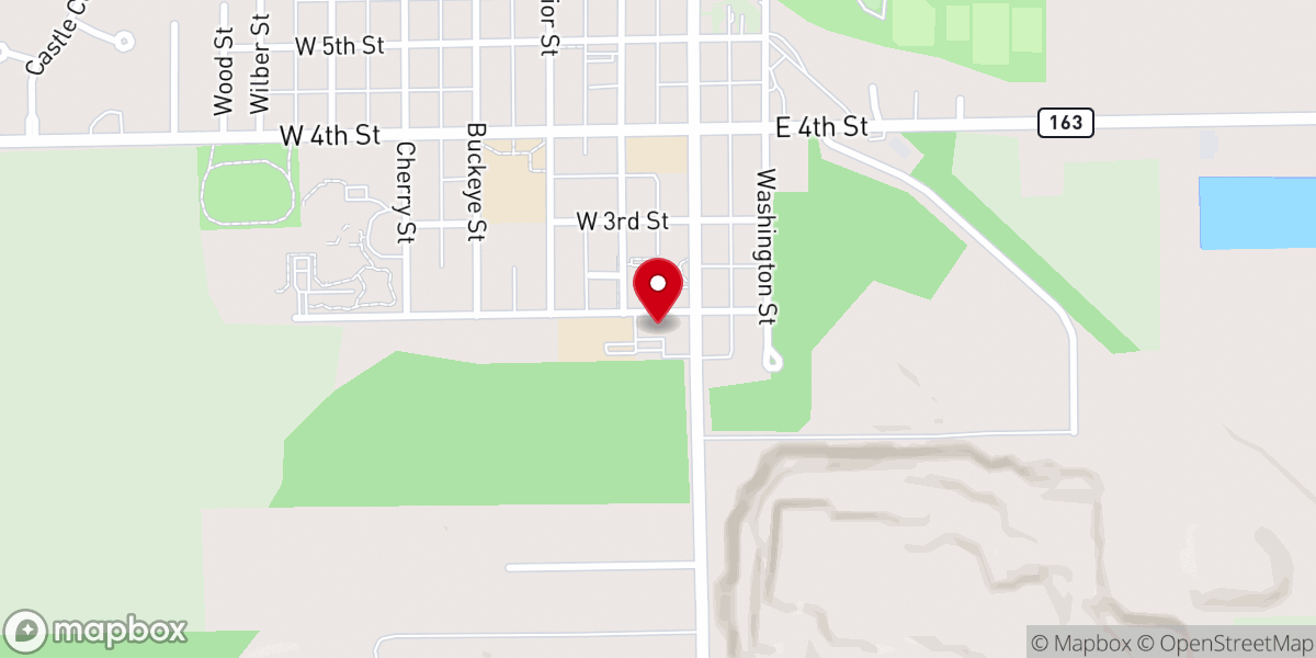 Map showing location of Our Lady of Lourdes Catholic Church