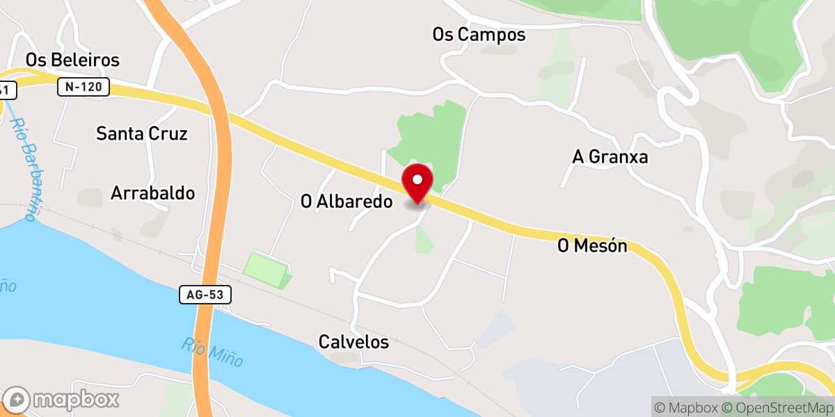 Map showing location of Iglesia Nueva de Santa Cruz de Arrabaldo