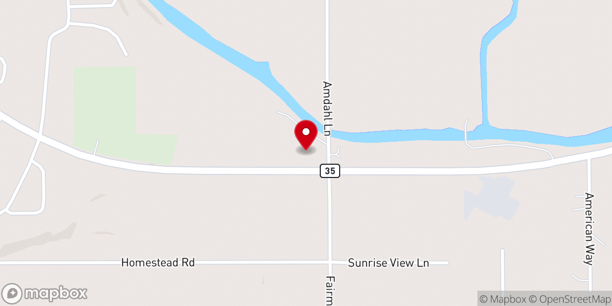Map showing location of Rocky Mountain Baptist Church