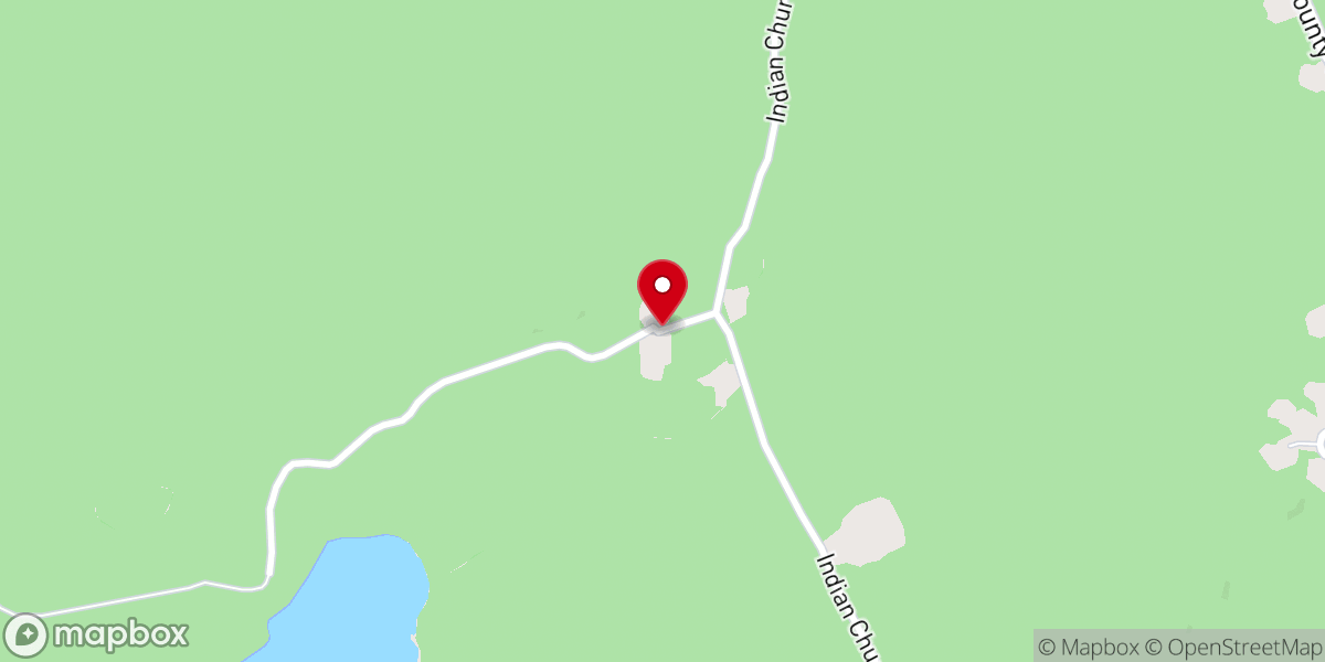 Map showing location of Narragansett Indian Church