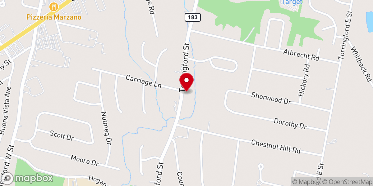 Map showing location of Harvest Baptist Church