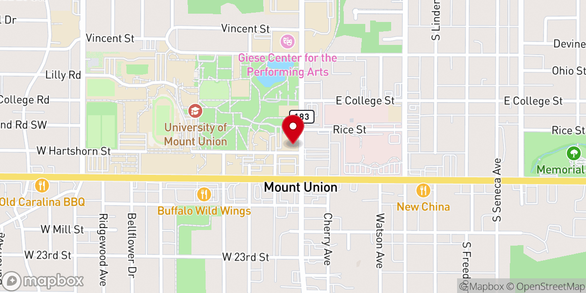 Map showing location of Union Avenue United Methodist Church