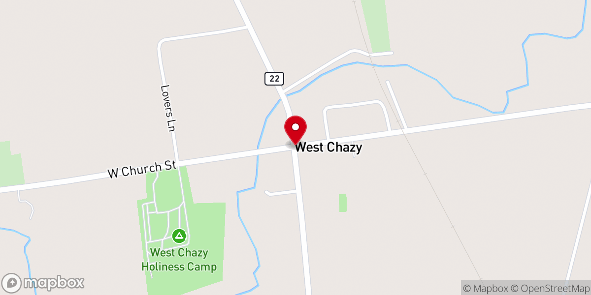 Map showing location of West Chazy