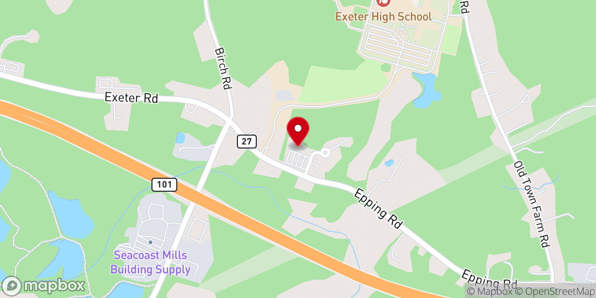 Map showing location of Exeter (NH) Methodist Church