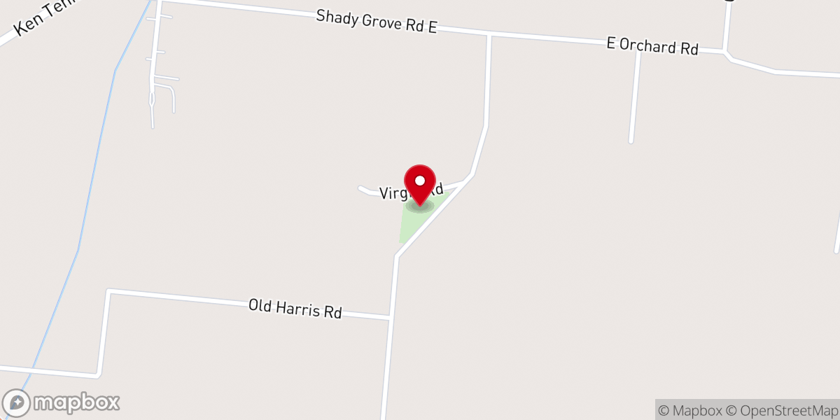 Map showing location of Shady Grove United Methodist Church