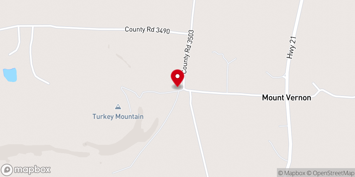 Map showing location of Mt Vernon Assembly of God Church