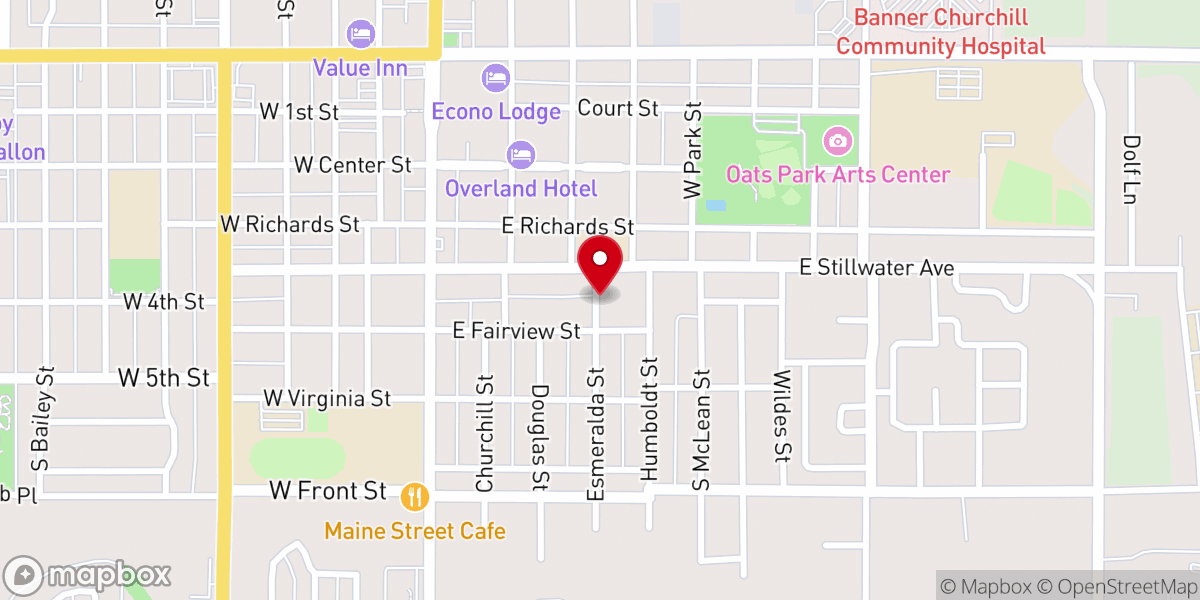 Map showing location of Fallon Daily Bread