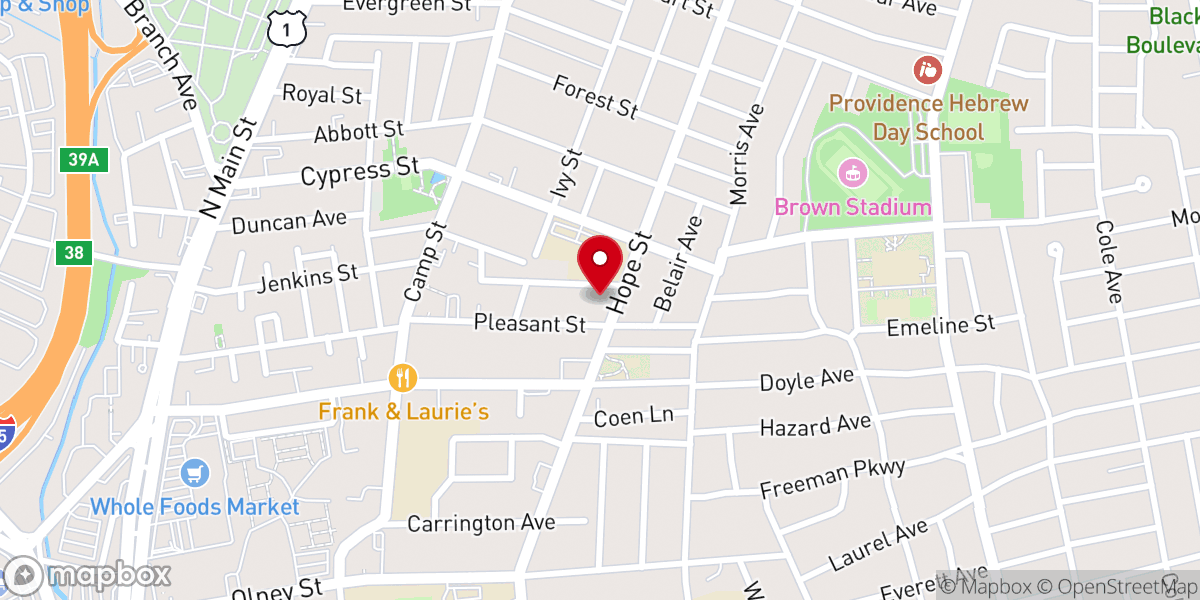 Map showing location of Providence Presbyterian Church