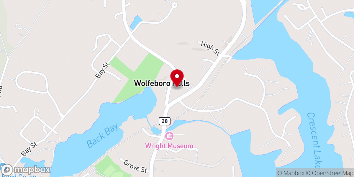 Map showing location of Wolfeboro Full Gospel Fellowship