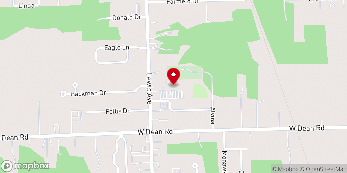 Map showing location of CCD Parish Center