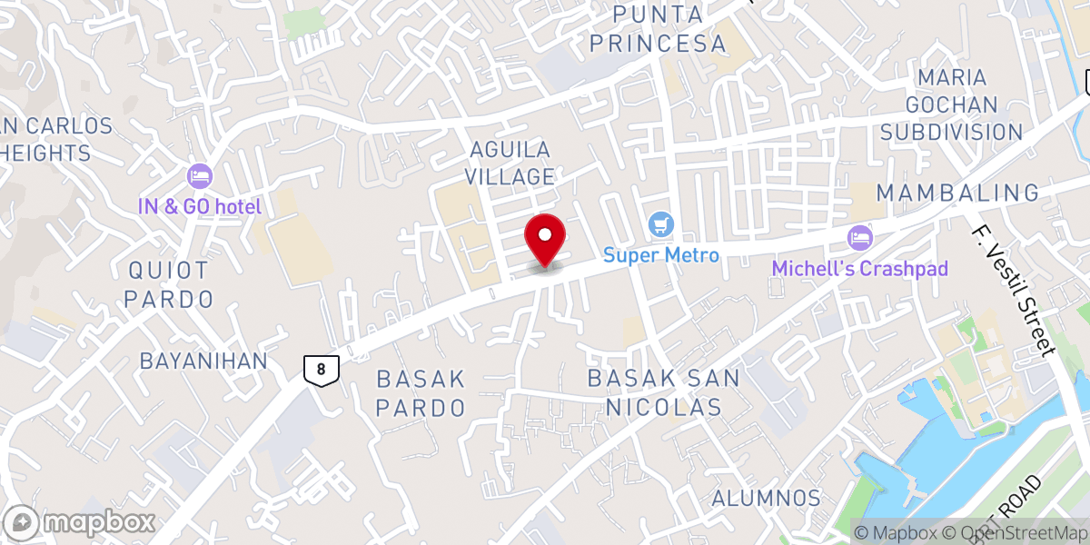 Map showing location of UPC - Cebu Evangelism Center