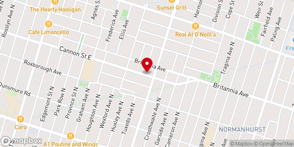 Map showing location of Holy Family Church