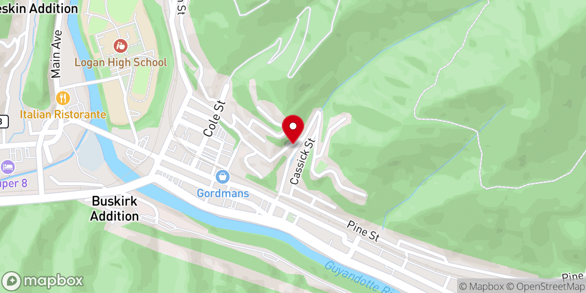 Map showing location of Rev Donald D Stemple