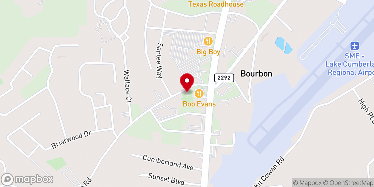 Map showing location of Mt Olive Missionary Baptist Church