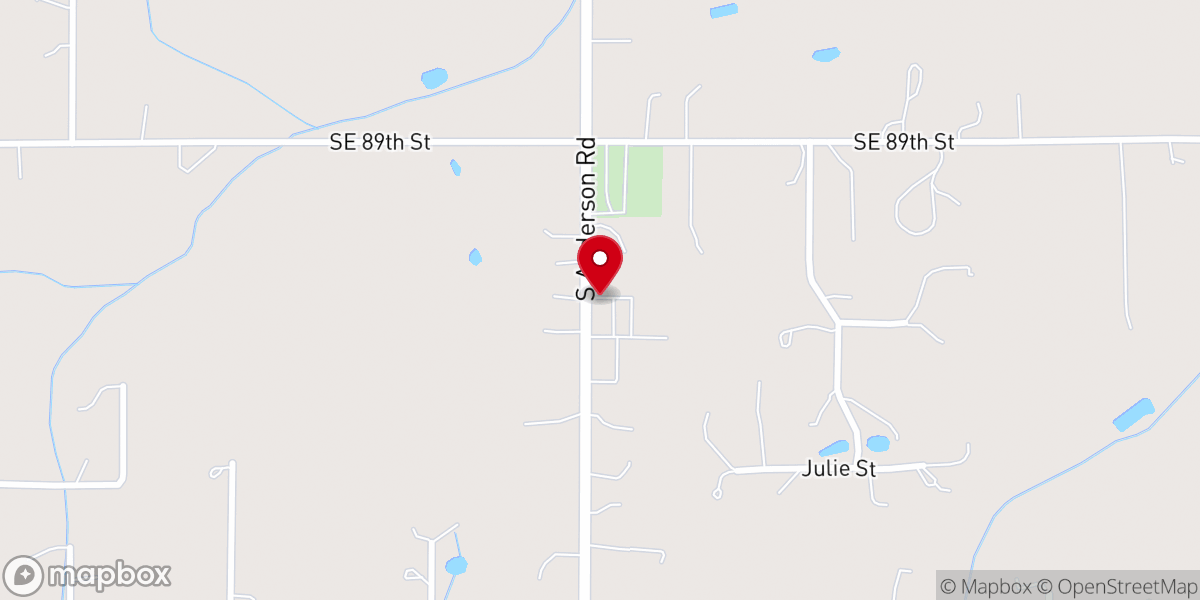 Map showing location of Grace Place Baptist Church