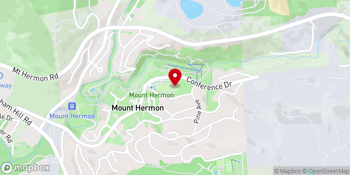Map showing location of Mount Hermon Adventures