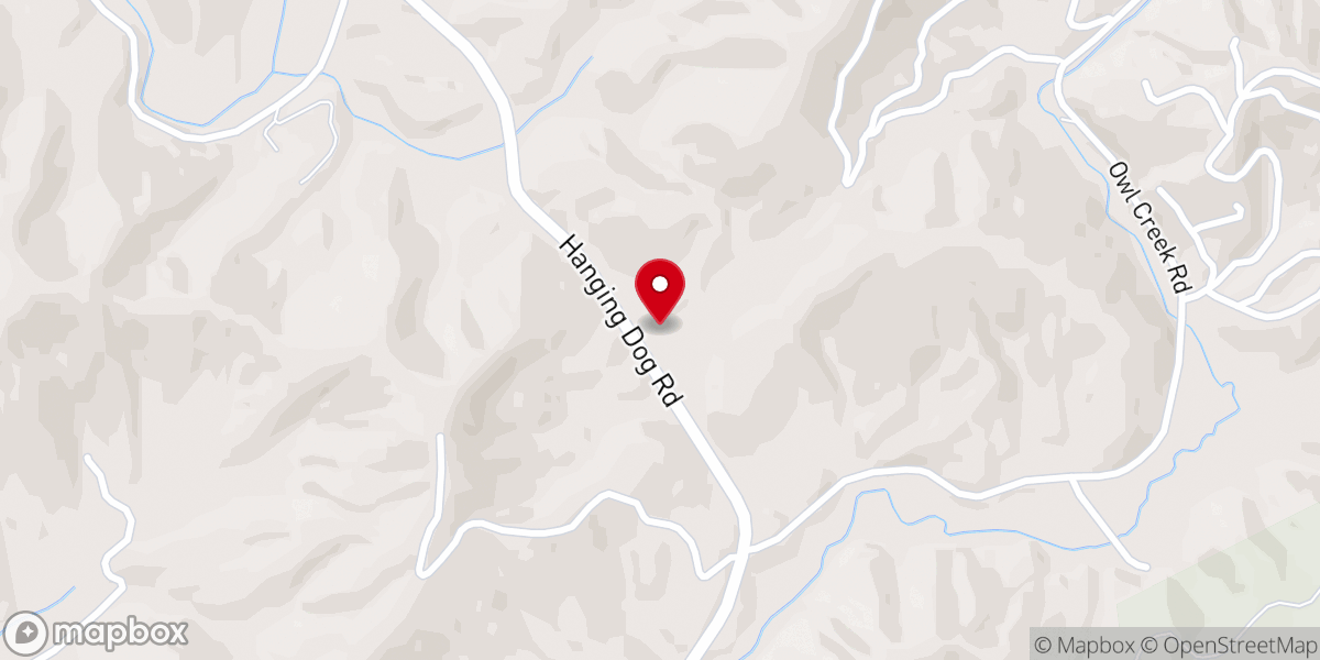 Map showing location of Hanging Dog Church