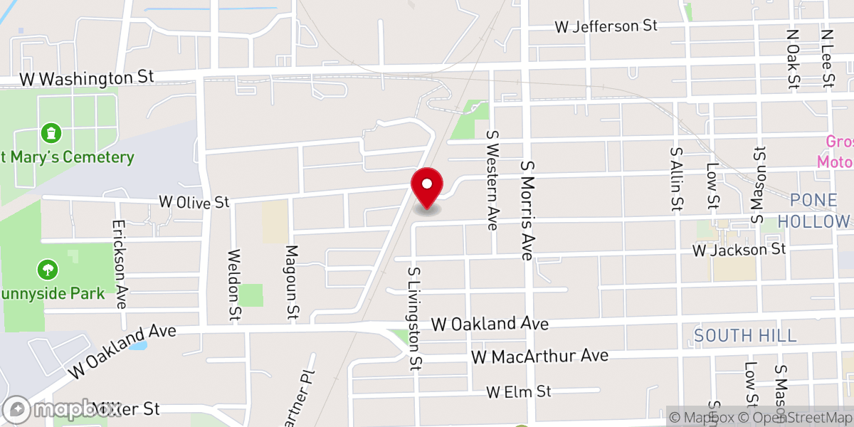 Map showing location of Christ Fellowship Church