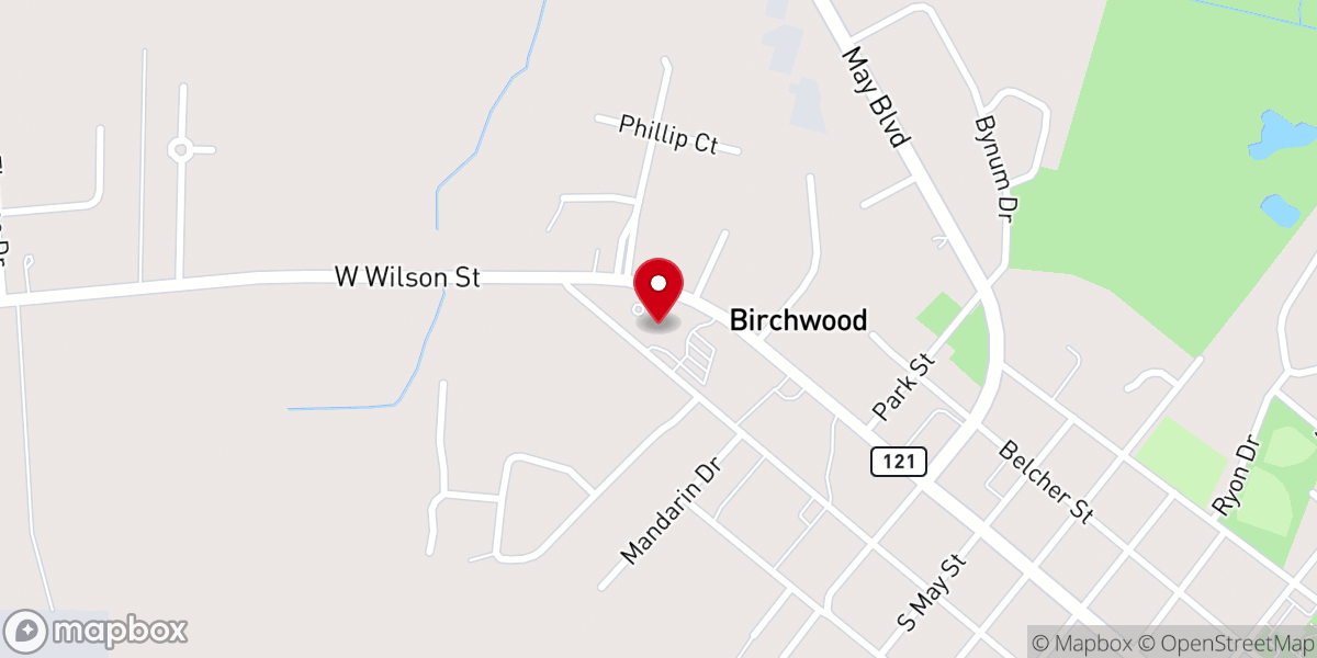 Map showing location of Farmville Methodist Church