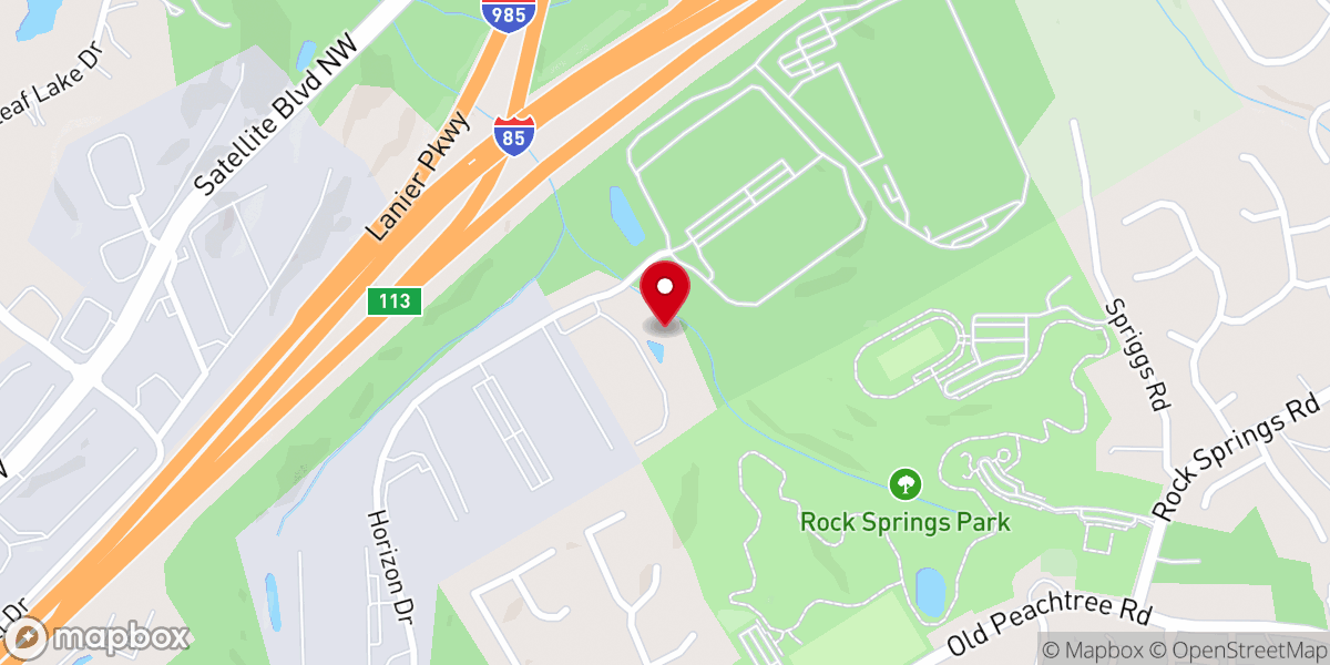 Map showing location of Evergreen Presbyterian Church of Atlanta Inc