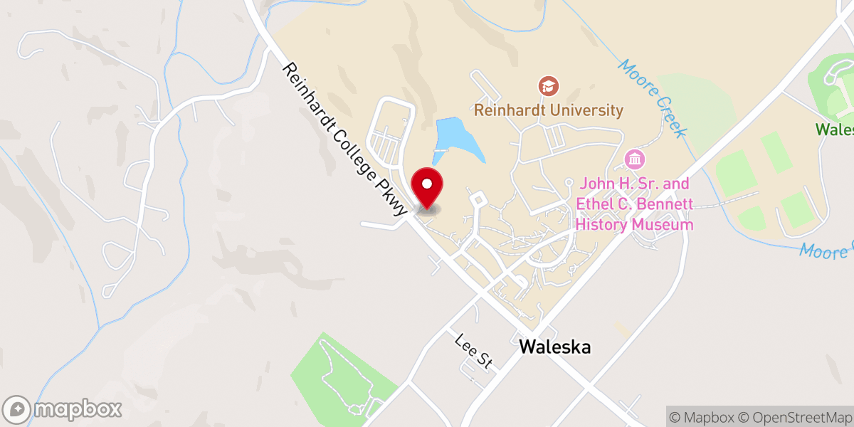 Map showing location of Waleska United Methodist Church (Hagan Chapel)