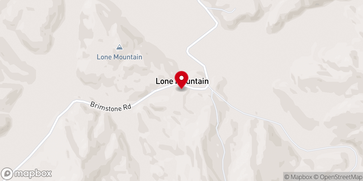 Map showing location of Lone Mountain Baptist Church