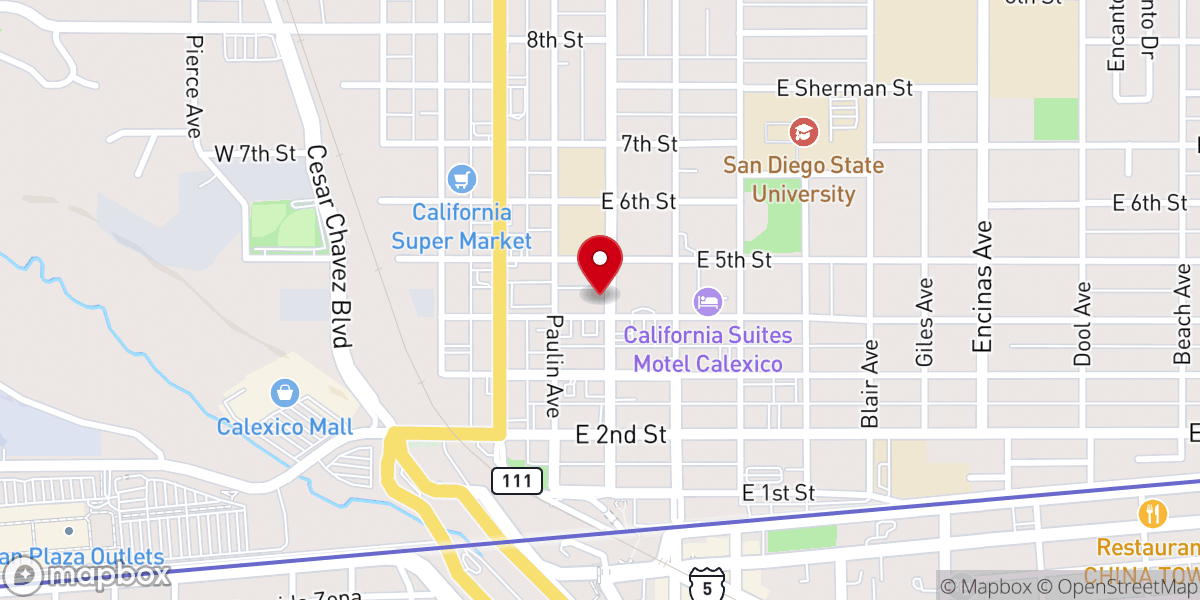 Map showing location of Our Lady of Guadalupe Catholic Church