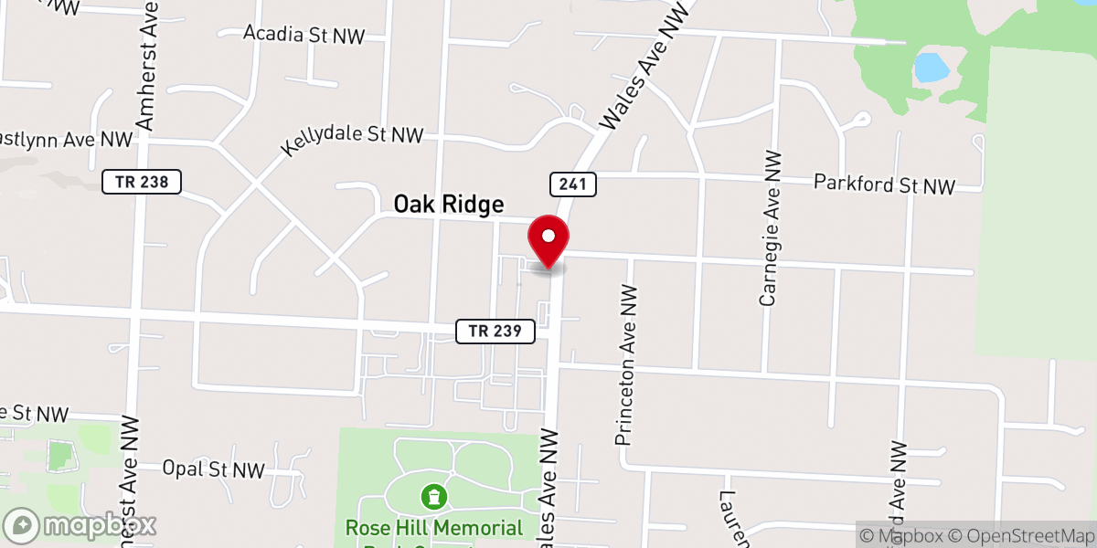 Map showing location of Cornerstone Baptist Church