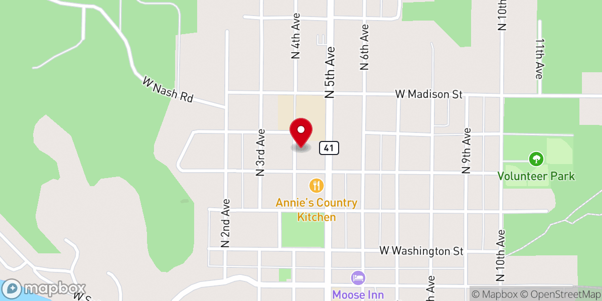 Map showing location of Spirit Lake Senior Center