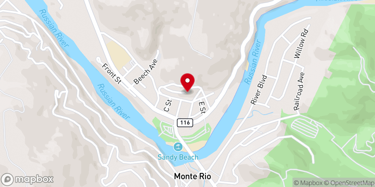 Map showing location of Mission of St. Catherine of Siena
